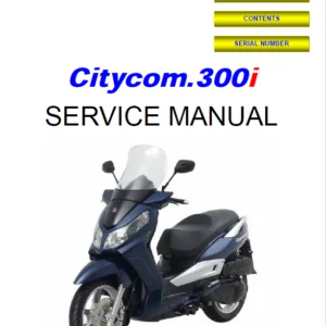 Sym Citycom 300i Scooter Workshop Repair Manual Download All Models Cover  -  PDF Downloads