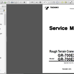 Tadano Gr-700ex-1 Gr-700exl-1 Workshop Service Repair Manual - PDF DOWNLOAD
