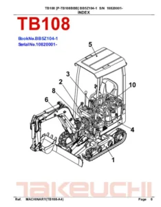 Takeuchi Tb108 Parts Book (2) - PDF Download