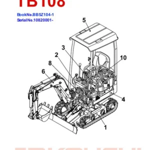 Takeuchi Tb108 Parts Book (2) - PDF Download