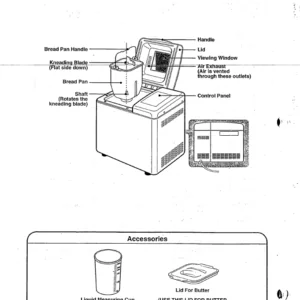 Toastmaster Platinum Bread Butter Maker Parts Model 1199s Instruction Manual PDF Download