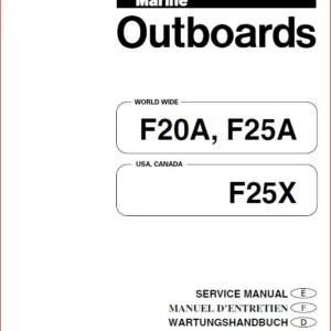 Yamaha 20hp 25hp 4 Stroke Outboard Motor Shop Manual 1996-2006 - PDF DOWNLOAD