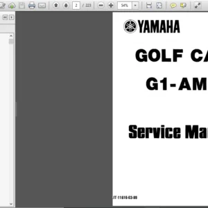 Yamaha G1 G1A Golf Car Shop Manual - PDF DOWNLOAD