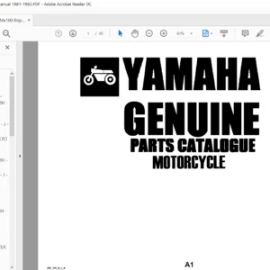 Yamaha Mx100 Replacement Parts Manual 1981-1983 -  PDF Download