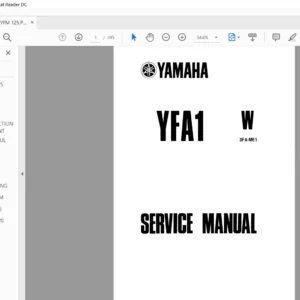 yamaha yfm 125 breeze atv shop manual 1989-2011 - PDF Download