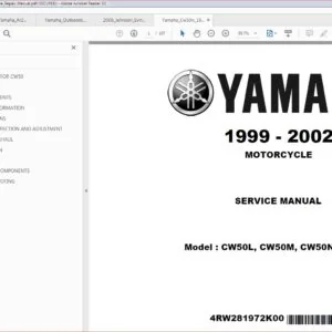 Yamaha Cw50n 1999-2002 Full Service Repair Manual - PDF DOWNLOAD