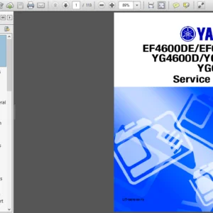 Yamaha Generator EF4600DE, EF6600DE, YG4600, YG6600D/DE Service Manual - PDF DOWNLOAD