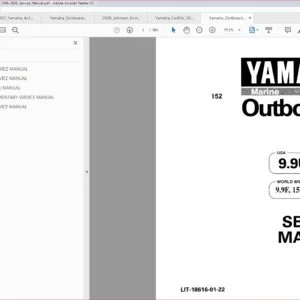 Yamaha Outboard 15hp 15 Hp 1996-2006 Service Manual - PDF DOWNLOAD