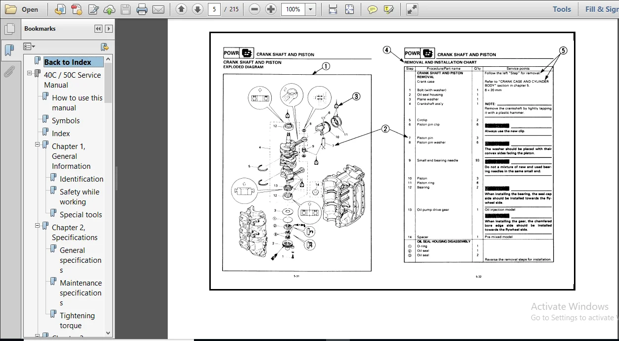 Yamaha Outboard 40c 50c 40tlrd 50tlrd Factory Service Repair Workshop Manual Instant Download - PDF Download - Image 5