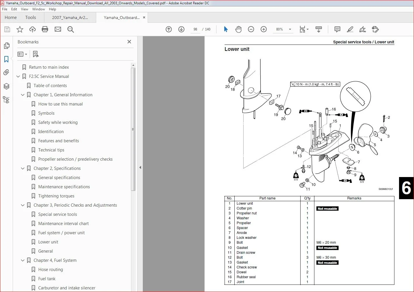 Yamaha Outboard F2 5c Workshop Repair Manual Download 2003 - PDF DOWNLOAD - Image 5