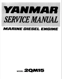 Yanmar Marine Diesel Engine 2qm15 Service Repair Workshop Manual - PDF DOWNLOAD