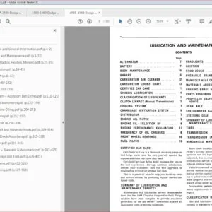 1965 - 1968 Dodge Polara  &  Monaco Repair Manual - DOWNLOAD