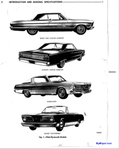 1966 Plymouth Valiant V-100 V-200 Signet Barracuda Service Repair Manual - PDF Download