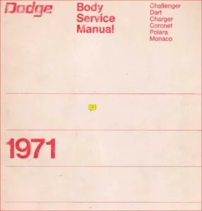 1971 Dodge Body Repair Manual - DOWNLOAD