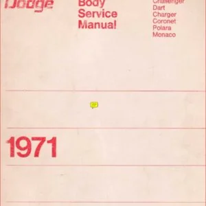 1971 Dodge Body Repair Manual - DOWNLOAD