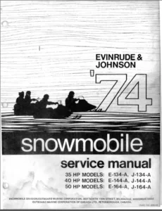1974 Evinrude Johnson 35hp E 134 J 134 40hp E 144 J 144 50hp E 164 J 164 Snowmobile Repair Manual - DOWNLOAD