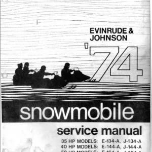 1974 Evinrude Johnson 35hp E 134 J 134 40hp E 144 J 144 50hp E 164 J 164 Snowmobile Repair Manual - DOWNLOAD