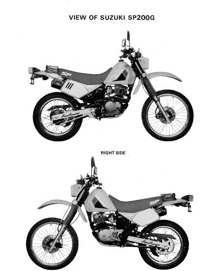 1986 1987 1988 Suzuki Dr200 Sp200 Models Factory Service Manual - DOWNLOAD - Image 3