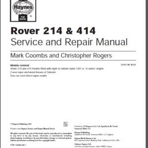 1989 - 2005 Rover 214 414 Workshop Service Repair Manual - DOWNLOAD