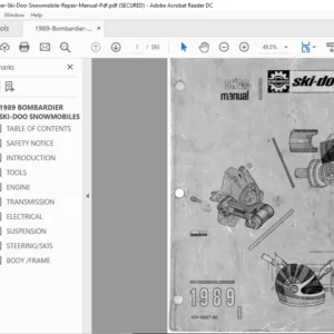 Bombardier 1989  Ski-Doo Snowmobile Service Repair Manual - PDF Download