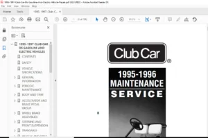 1995-1997 Club Car Ds  Golf Cars Gasoline And Electric Vehicle Maintenance & Service Manual - PDF Download