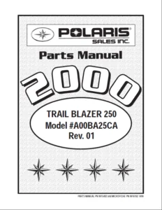 2000 Polaris Trail Blazer 250 Parts Manual - pdf DOWNLOAD
