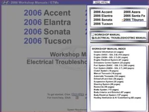 2006 Hyundai Tiburon Service Repair Manual- Download