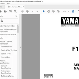 2011 Yamaha T9 90 Hp Outboard Service Repair Manual - PDF Download