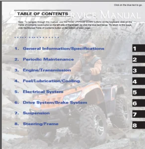 2012 Arctic Cat 450i 1000i Atv Repair Manual - Pdf Download