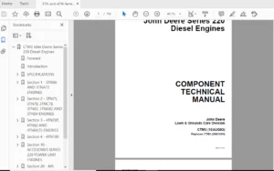 JOHN DEERE COMPONENT TECHNICAL MANUAL 3TN & 4TN SERIES YANMAR DIESEL ENGINES - PDF Download