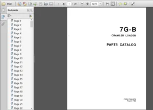 7g b Crawler Loader Parts Catalog Manual - DOWNLOAD