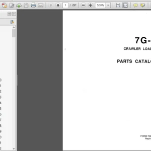 7g b Crawler Loader Parts Catalog Manual - DOWNLOAD