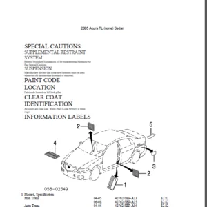 Acura TL 2004 2005 2006 2007 2008 Parts Manual - PDF DOWNLOAD