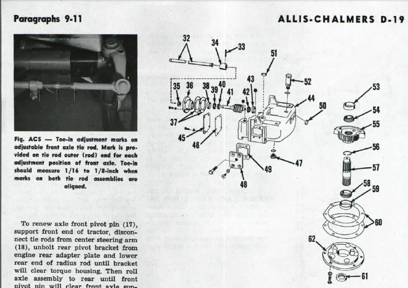 Allis Chalmers D19 D-19 Diesel Tractor Complete Service Repair Shop Manual PDF MANUAL - Image 5