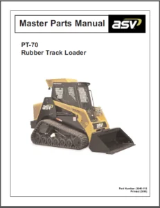 Asv Pt 70 Rubber Track Loader Illustrated Master Parts List Manual - Download