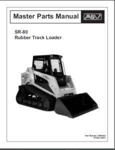 Asv Sr 80 Rubber Track Loader Master Illustrated Master Parts List Manual - Download