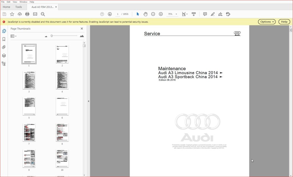 Audi A3 2013 - 2020 Complete Service Repair workshop manual - Download