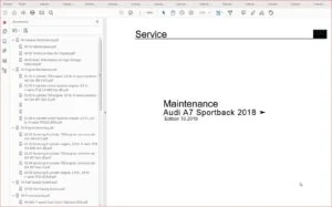 Audi A7 2018 - 2020 Complete Service Repair Workshop Manual - Download
