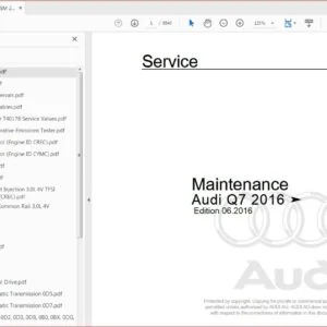 Audi Q7 2015 - 2019 Complete Service Repair Workshop Manual - Download