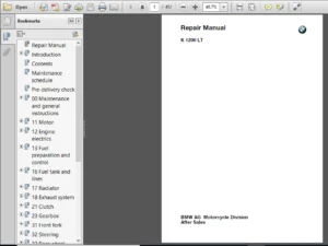 BMW K1200LT Service Repair Workshop Manual - Download