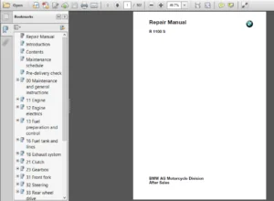 BMW R1100 S Complete Service Workshop Manual - Download