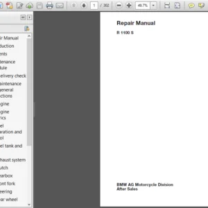 BMW R1100 S  Complete Service Workshop Manual - Download
