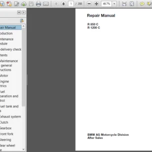 BMW R850C R1200C Complete Service Workshop Manual - DOWNLOAD