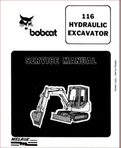BOBCAT 116 HYDRAULIC EXCAVATOR SERVICE REPAIR WORKSHOP MANUAL DOWNLOAD!!!