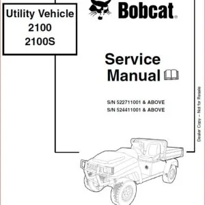 BOBCAT 21002100S LOADER SERVICE REPAIR WORKSHOP MANUAL - PDF  DOWNLOAD
