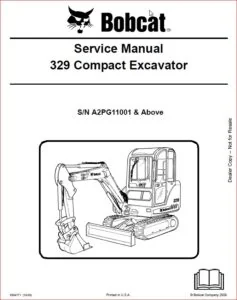 BOBCAT 329 COMPACTOR EXCAVATOR SERVICE REPAIR WORKSHOP MANUAL DOWNLOAD