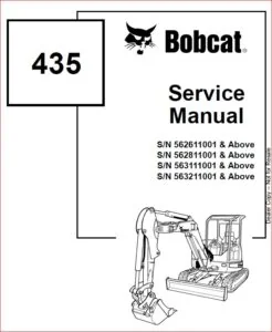 BOBCAT 435 EXCAVATOR SERVICE REPAIR WORKSHOP MANUAL DOWNLOAD