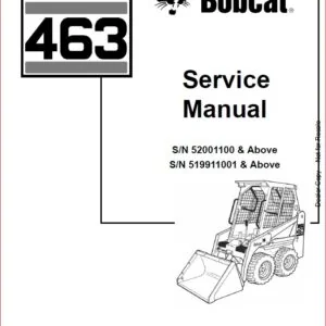 BOBCAT 463 LOADER SERVICE REPAIR WORKSHOP MANUAL DOWNLOAD