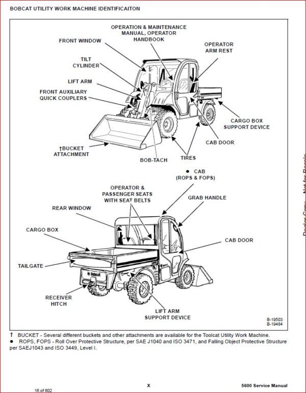 BOBCAT 5600 TOOLCAT SERVICE REPAIR WORKSHOP MANUAL - PDF DOWNLOAD ...