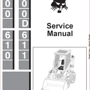 BOBCAT 600 600D 610 611 LOADER SERVICE REPAIR WORKSHOP MANUAL DOWNLOAD